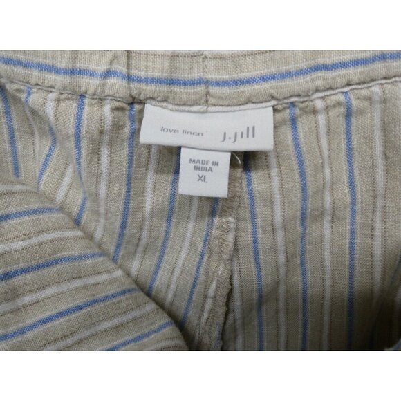 J Jill Love Linen Pull on Pants Size XL Straight Leg Drawstring Pockets Boho - Picture 4 of 12